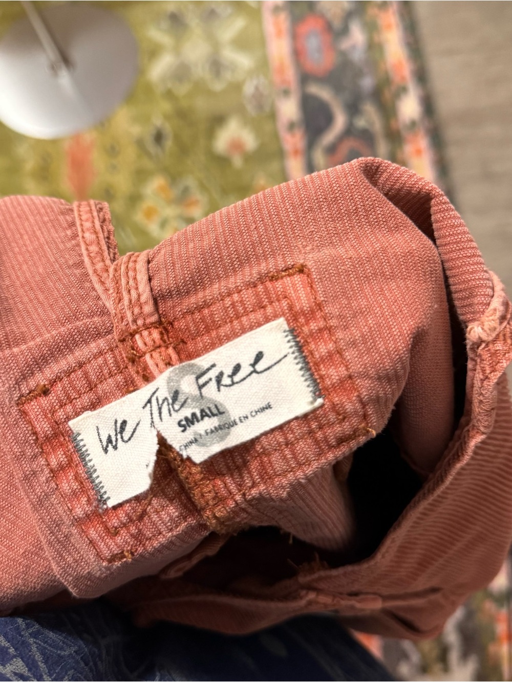 Free People Burnt Orange/Rust Corduroy Midi Overall Dress - Picture 10 of 11